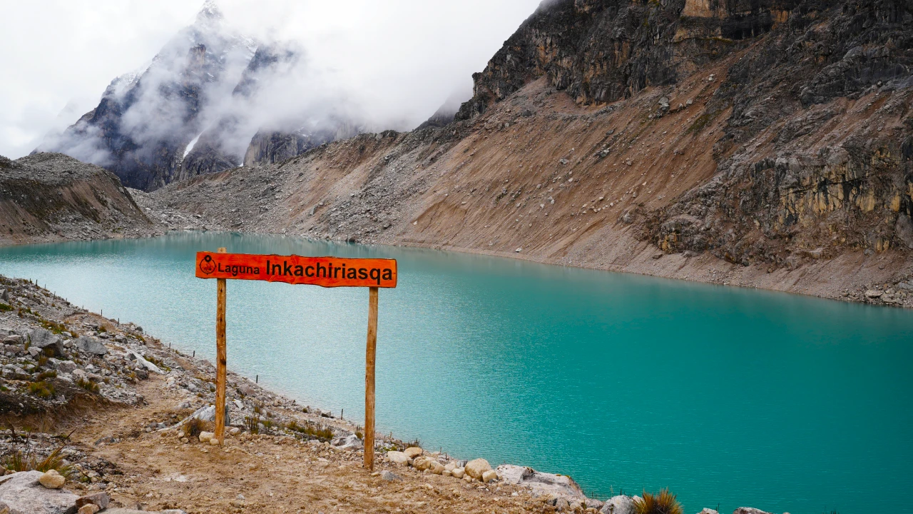 Inkachiriasqa Lake sign | Salkantay Lake